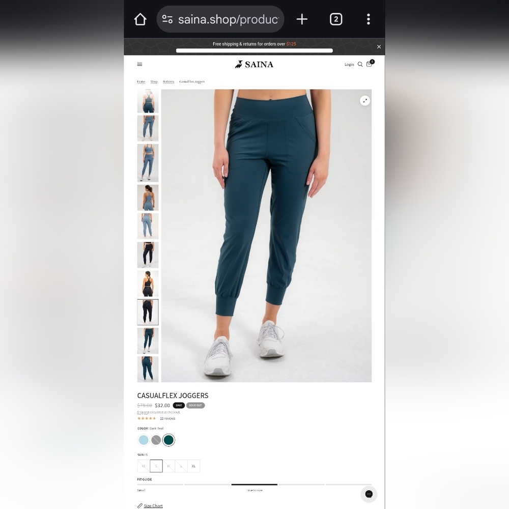 Saina Teal Women's Joggers